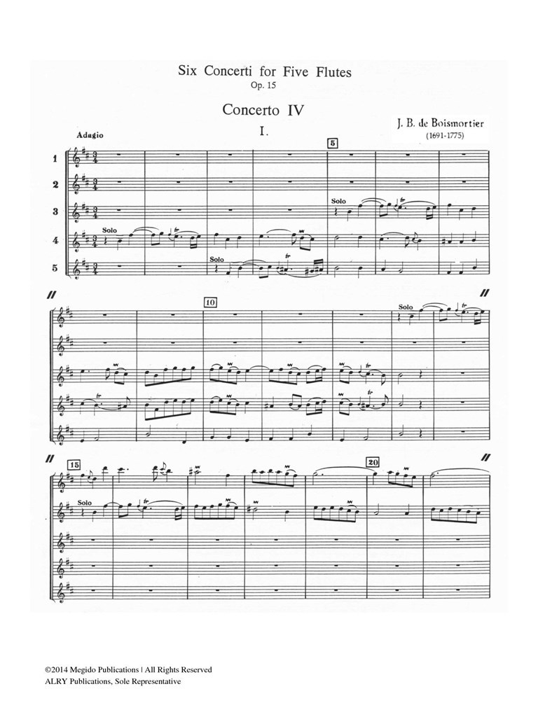 Six Concerti For Flute Flutes, Op. 15, Volume II
